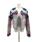 Adeline Patchwork Americana Cropped Quilted Jacket
