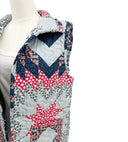 Adeline Patchwork Americana Quilted Ruby Vest