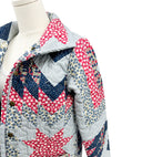 Adeline Patchwork Americana Quilted Snap Jacket