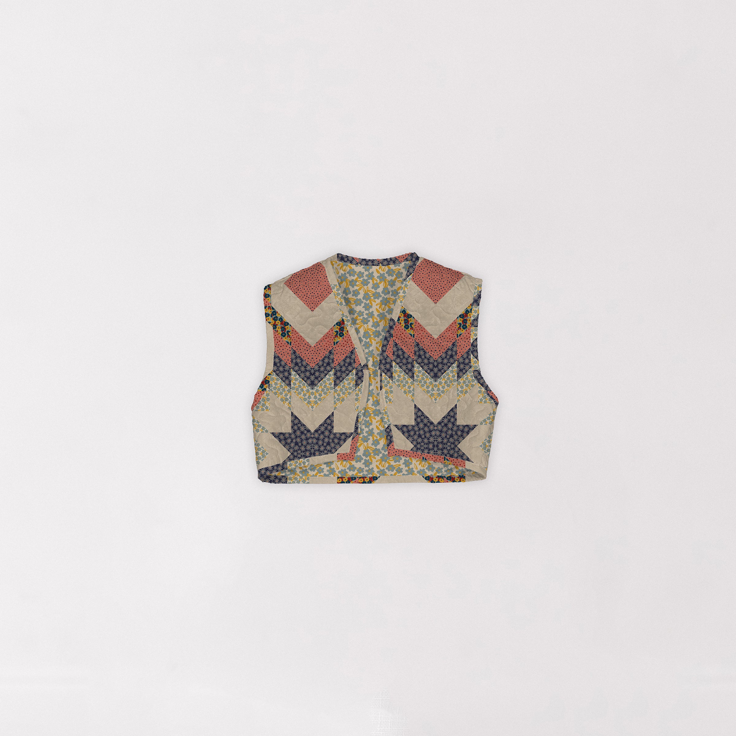 Adeline Patchwork Coral Quilted Tara Vest – Ida Mae Home
