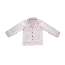 Adeline Patchwork Light Pink Quilted Snap Jacket