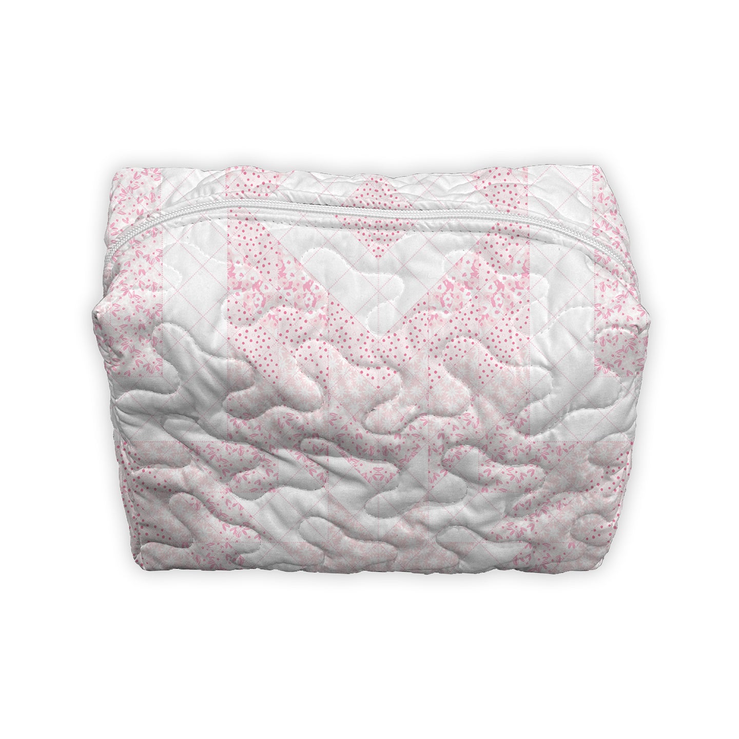 Adeline Patchwork Light Pink Quilted Makeup Bag – Ida Mae Home