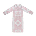 Adeline Patchwork Light Pink Quilted Maxi Coat *Web Exclusive*