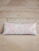 Adeline Patchwork Light Pink Quilted Oblong 14"x33" Pillow