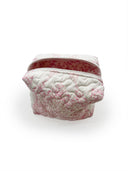 Adeline Patchwork Light Pink Quilted Makeup Bag