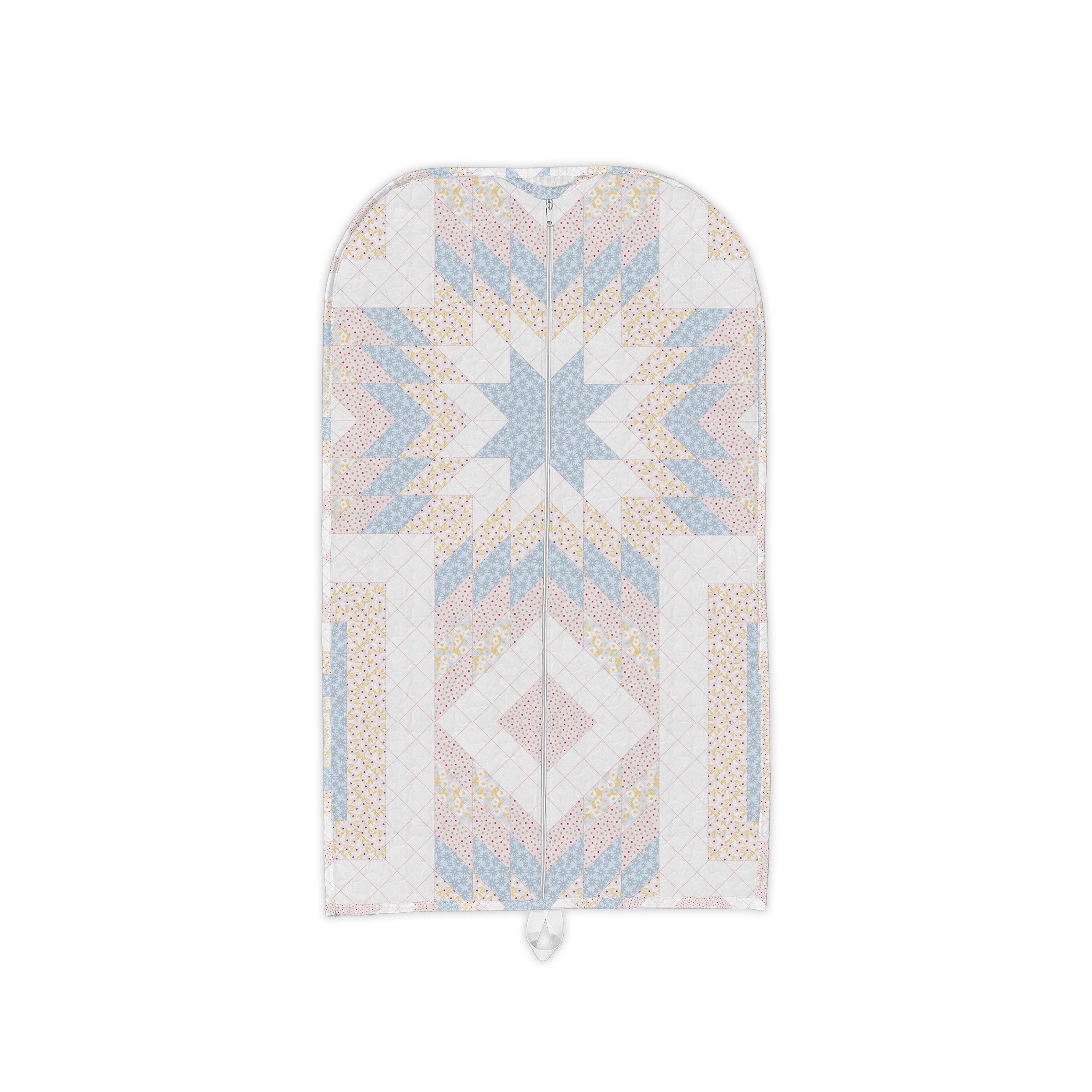 Adeline Patchwork Pastel Quilted Garment Bag – Ida Mae Home