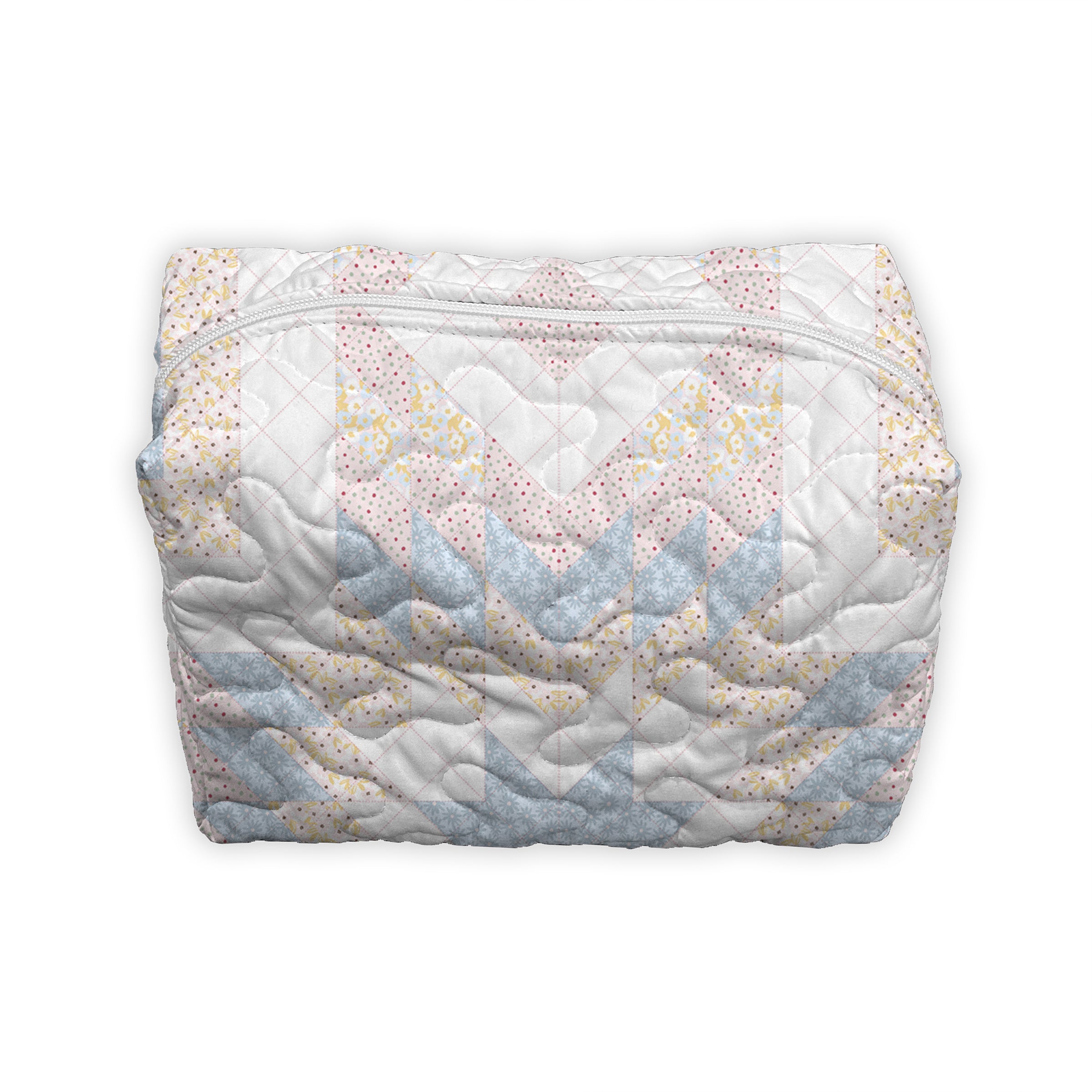 Adeline Patchwork Pastel Quilted Makeup Bag – Ida Mae Home