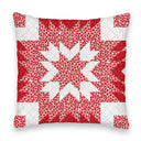 Adeline Patchwork Red Quilted 20" Pillow