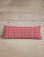 Adeline Patchwork Red Quilted Oblong 14" x33" Pillow