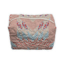 Adeline Patchwork Rose Quilted Makeup Bag