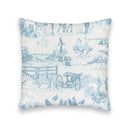 Aledo Toile Blue Quilted 20" Pillow