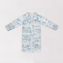 Aledo Toile Blue Quilted Duster