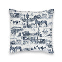 Aledo Toile Navy Quilted 20" Pillow