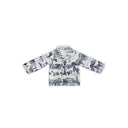 Aledo Toile Navy Youth Quilted Snap Jacket