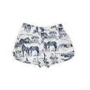 Aledo Toile Navy Quilted Scallop Shorts *Web Exclusive*