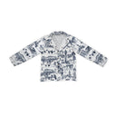 Aledo Toile Navy Quilted Snap Jacket