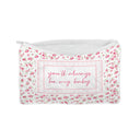 "Always Be My Baby" Quilted Makeup Bag
