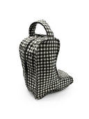 Anthia Gingham Black/White Quilted Boot Bag