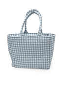 Anthia Gingham Blue Quilted Handbag