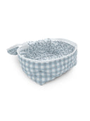 Anthia Gingham Blue Quilted Travel Case