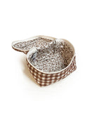 Anthia Gingham Brown Quilted Travel Case