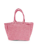 Anthia Gingham Fuchsia Quilted Handbag