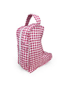 Anthia Gingham Fuchsia Quilted Boot Bag
