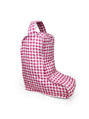 Anthia Gingham Fuchsia Quilted Boot Bag