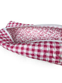 Anthia Gingham Fuchsia Quilted Hot Tools Bag