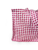 Anthia Gingham Fuchsia Quilted Tote