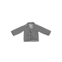 Anthia Gingham Black/White Youth Quilted Snap Jacket
