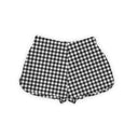 Anthia Gingham Black/White Quilted Scallop Shorts *Web Exclusive*