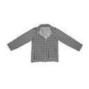 Anthia Gingham Black/White Quilted Snap Jacket