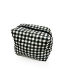 Anthia Gingham Black/White Makeup Bag