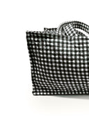Anthia Gingham Black/White Quilted Tote
