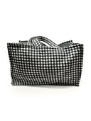 Anthia Gingham Black/White Quilted Tote