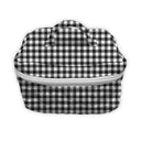 Anthia Gingham Black/White Quilted Travel Case
