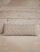 Anthia Gingham Brown Quilted Oblong 14" x33" Pillow