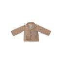 Anthia Gingham Brown Youth Quilted Snap Jacket