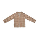 Anthia Gingham Brown Quilted Jacket