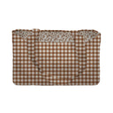 Anthia Gingham Brown Quilted Tote