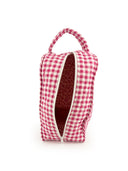 Anthia Gingham Fuchsia Quilted Boot Bag