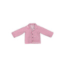 Anthia Gingham Fuchsia Youth Quilted Snap Jacket
