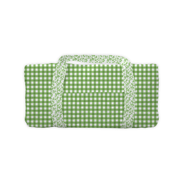 Anthia Gingham Green Weekender Duffle Bag