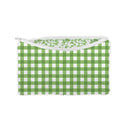 Anthia Gingham Green Quilted Makeup Bag