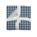 Anthia Gingham Navy Baby Blanket