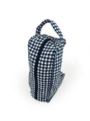Anthia Gingham Navy Quilted Boot Bag