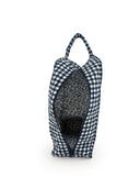 Anthia Gingham Navy Quilted Boot Bag