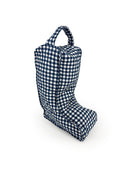 Anthia Gingham Navy Quilted Boot Bag