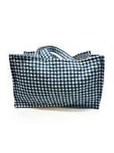 Anthia Gingham Navy Quilted Tote